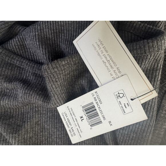NWT VOLCOM Womens XL Gray Tank Knit Ribbed Dress Backless Bodycon Dress #5782 - Picture 9 of 15